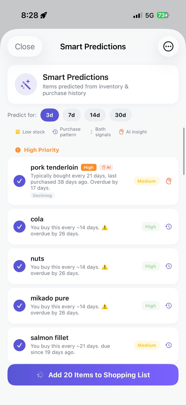 Product demo snapshot